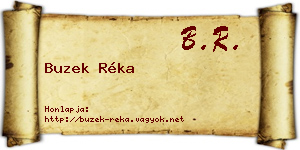 Buzek Réka névjegykártya