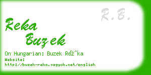 reka buzek business card